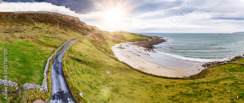 Aerial view of the Wild Atlantic Coastline by Maghery, Dungloe - County Donegal - Ireland