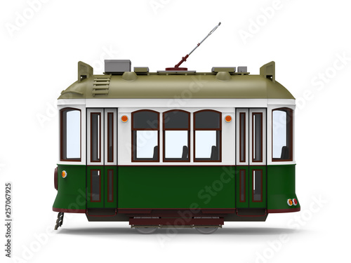 old tram cartoon side photo