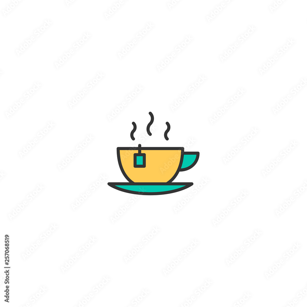 Tea icon design. Gastronomy icon vector design Tea icon design. Gastronomy icon vector design