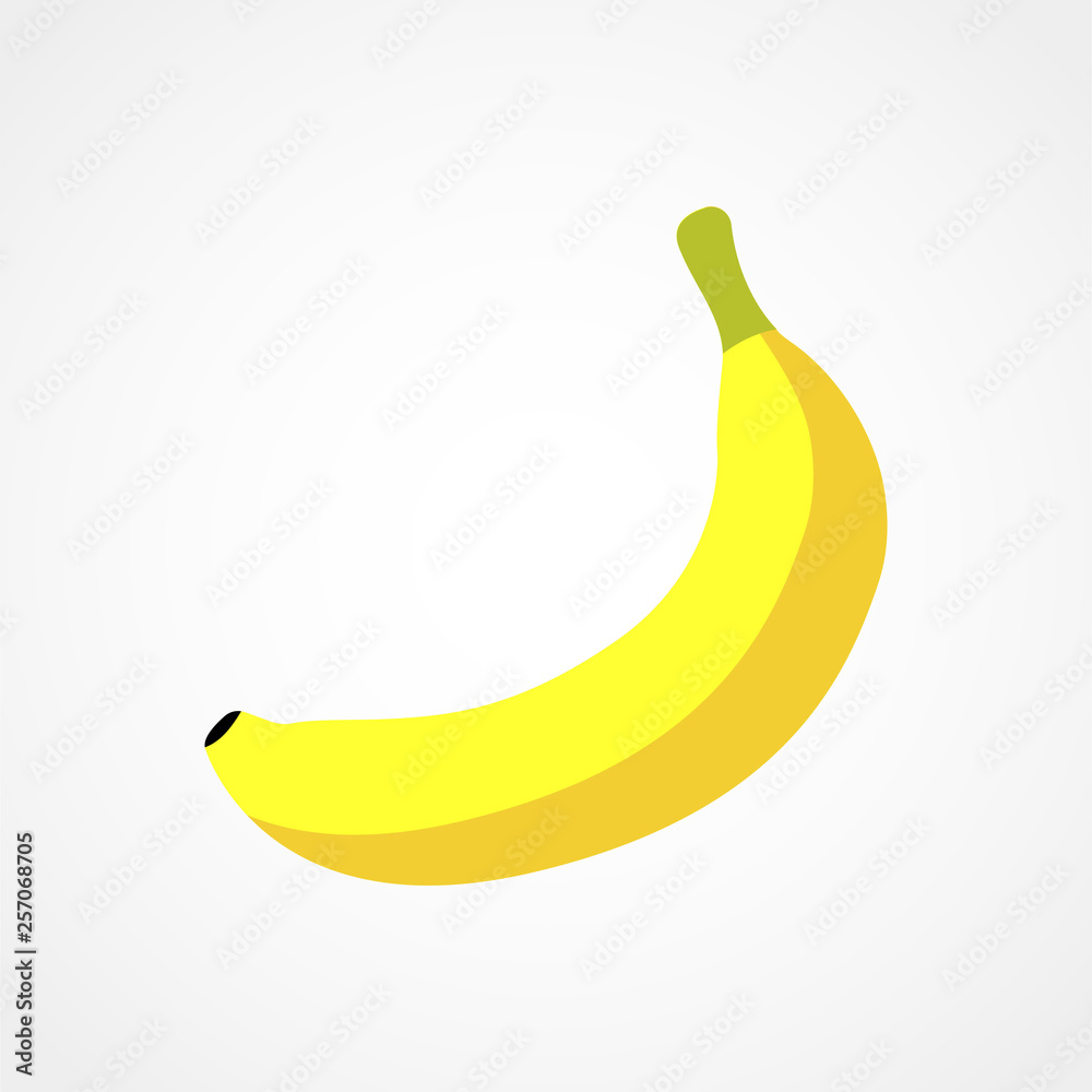 Banana illustration. Vector. Flat design.