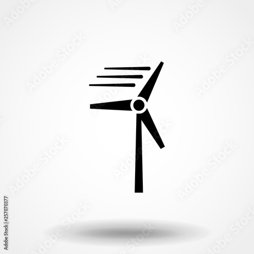 wind power Icon on the white background.