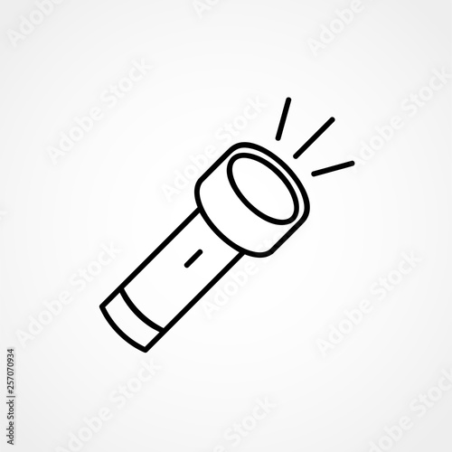 flashlight icon vector. flashlight icon outline style design