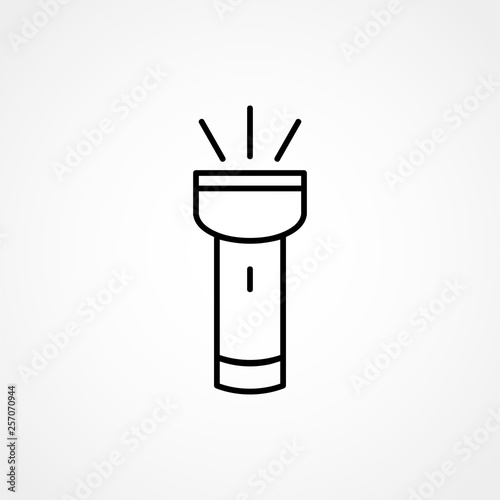 flashlight icon vector. flashlight icon outline style design