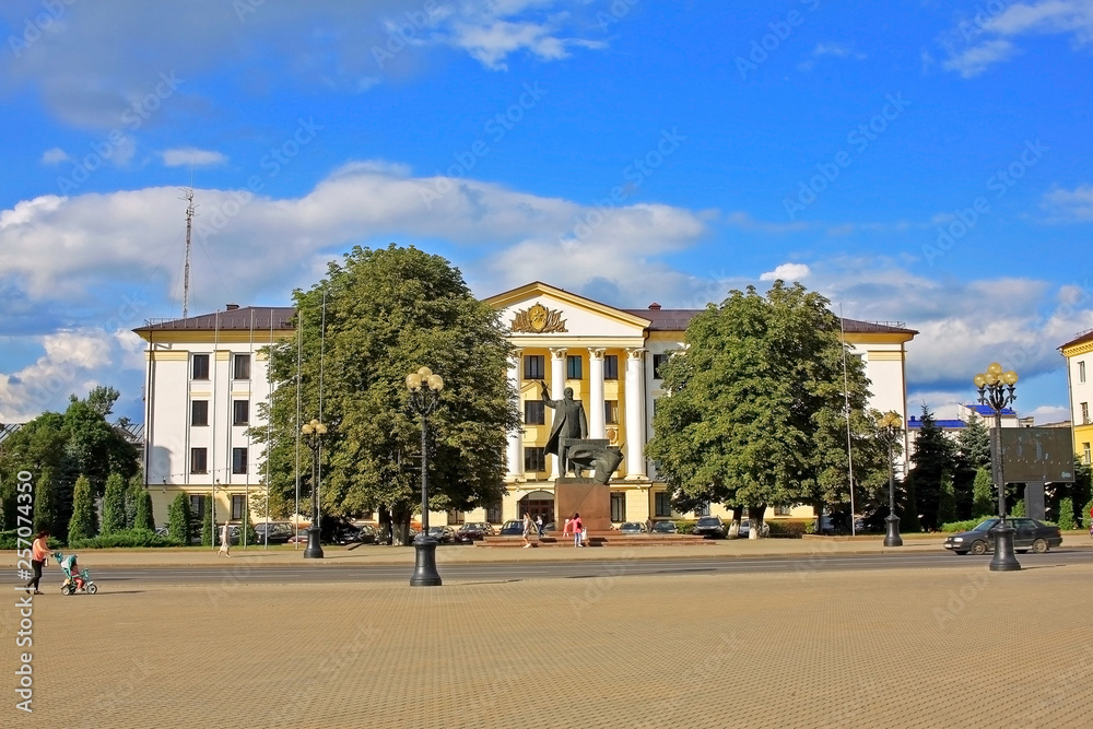The Central square of Borisov, Belarus
