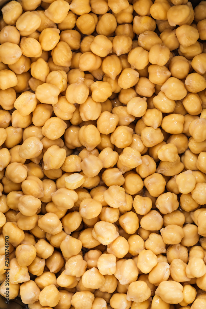 Gold beans of chick peas, closeup
