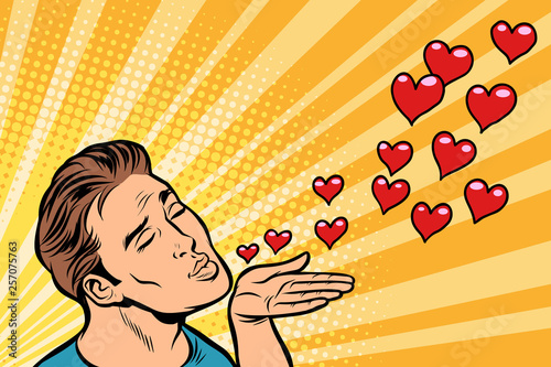 man air kiss heart