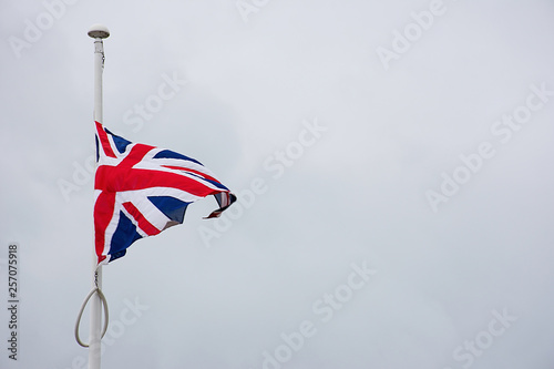 Obraz na plátně British flag waving on wind