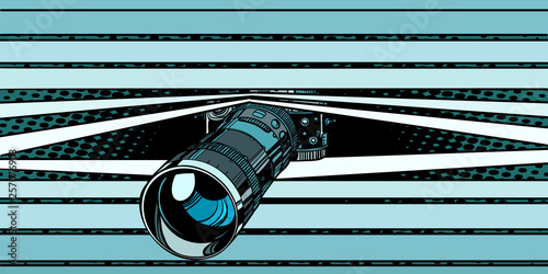 photo camera peeping surveillance. privacy