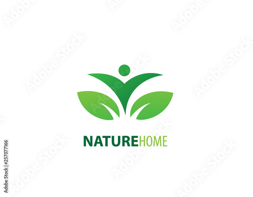 Leaf nature home logo