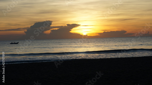 Sun raise at a beach in eastern sri lanka