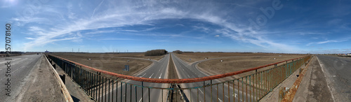 Panoramic road in the spring