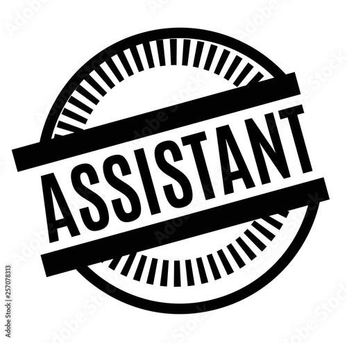 Print assistant stamp on white