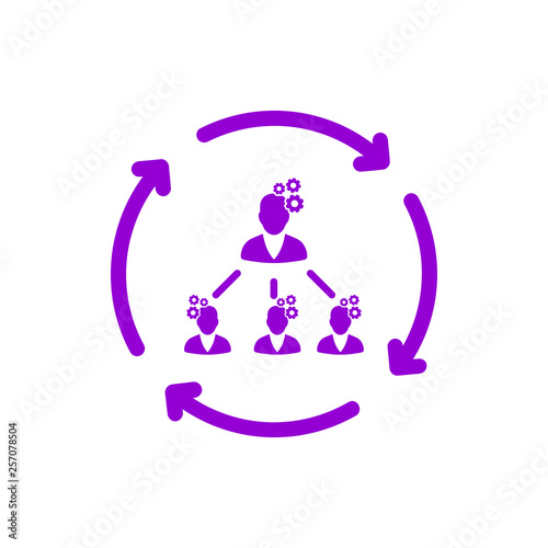 creative idea , business idea , light bulb, bulb, creative idea solution dark violet color  icon 