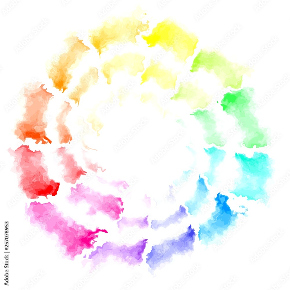abstract stained pattern texture square background full color spectrum rainbow - modern painting art - watercolor splotch effect abstract stained pattern texture square background full color spectrum rainbow - modern painting art - watercolor splotch effect