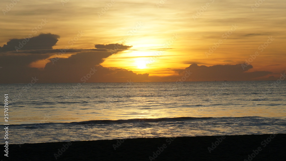 Sun raise at a beach in eastern sri lanka