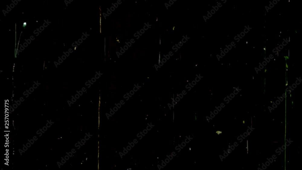 Old Film Vintage look overlay, scratches, splotches, Black screen