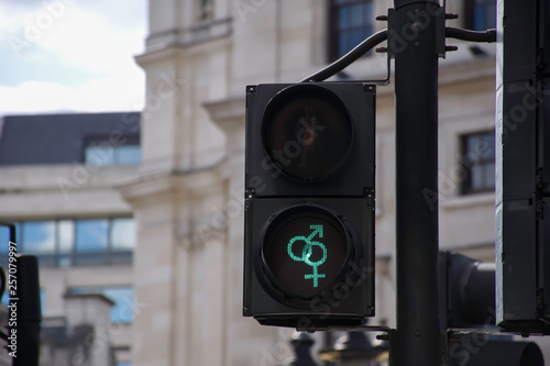 Equaility traffic lights in London,Uk
