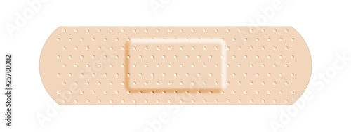 Beige adhesive bandage bandaid