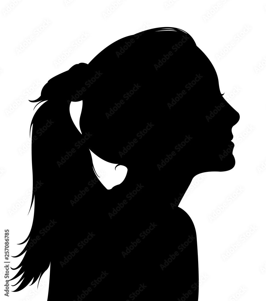 a girl head silhouette vector a girl head silhouette vector