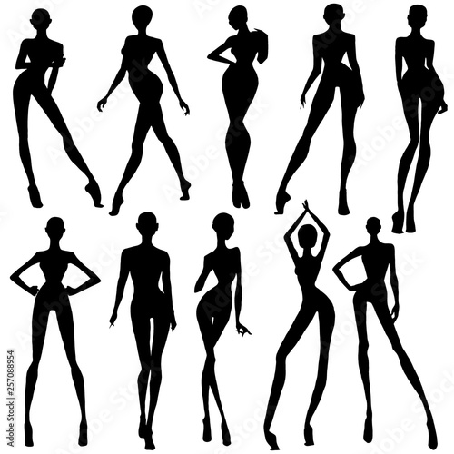 Template model. Fashion mannequin. Girl model