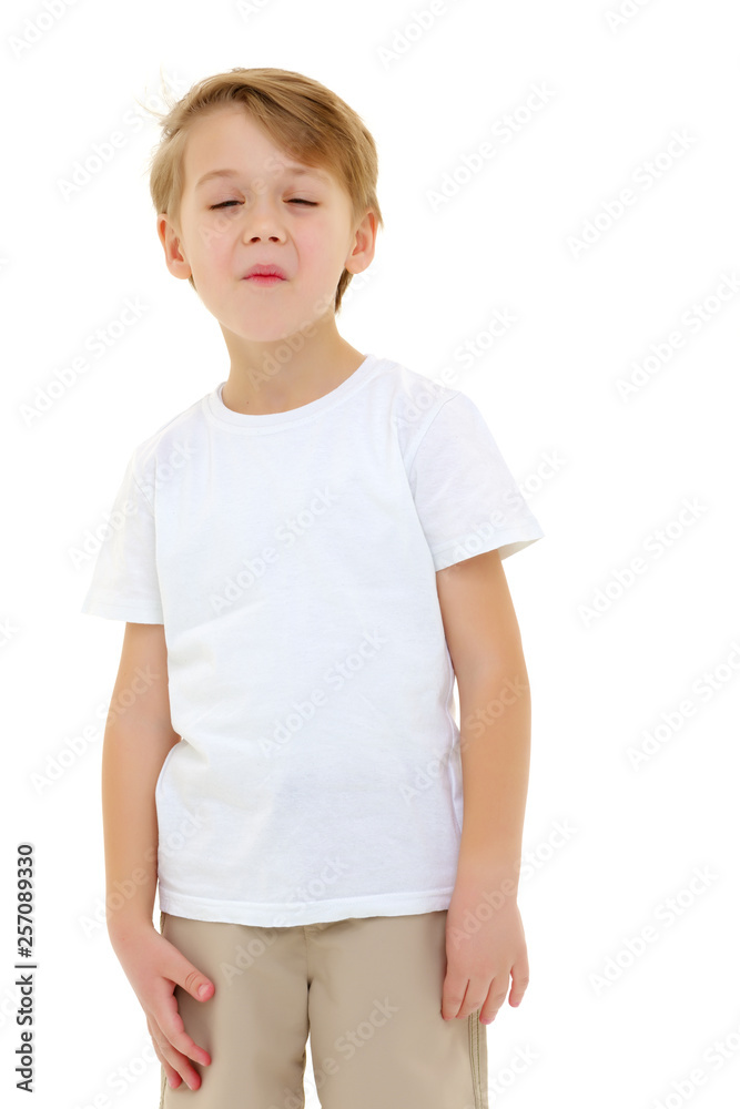 Sad little boy. Sad little boy.