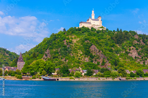 Marksburg old castle in Germany photo