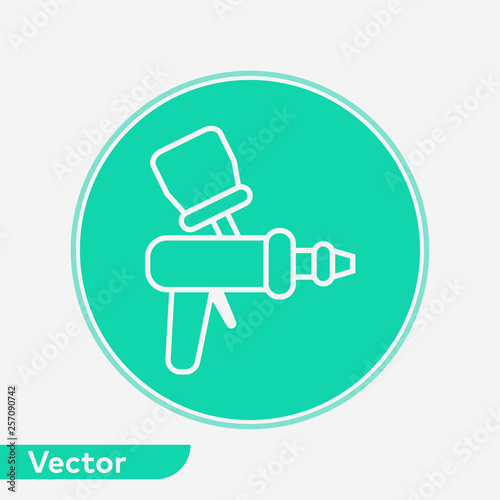 Spray gun vector icon sign symbol