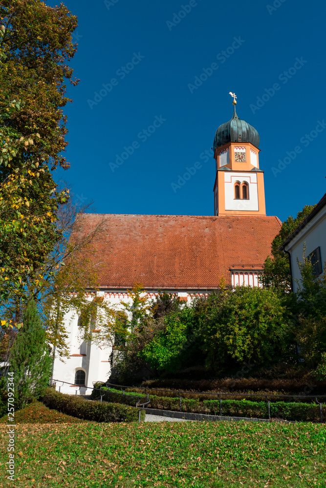 white church near Prittiching, along Romantic Road, Germany
