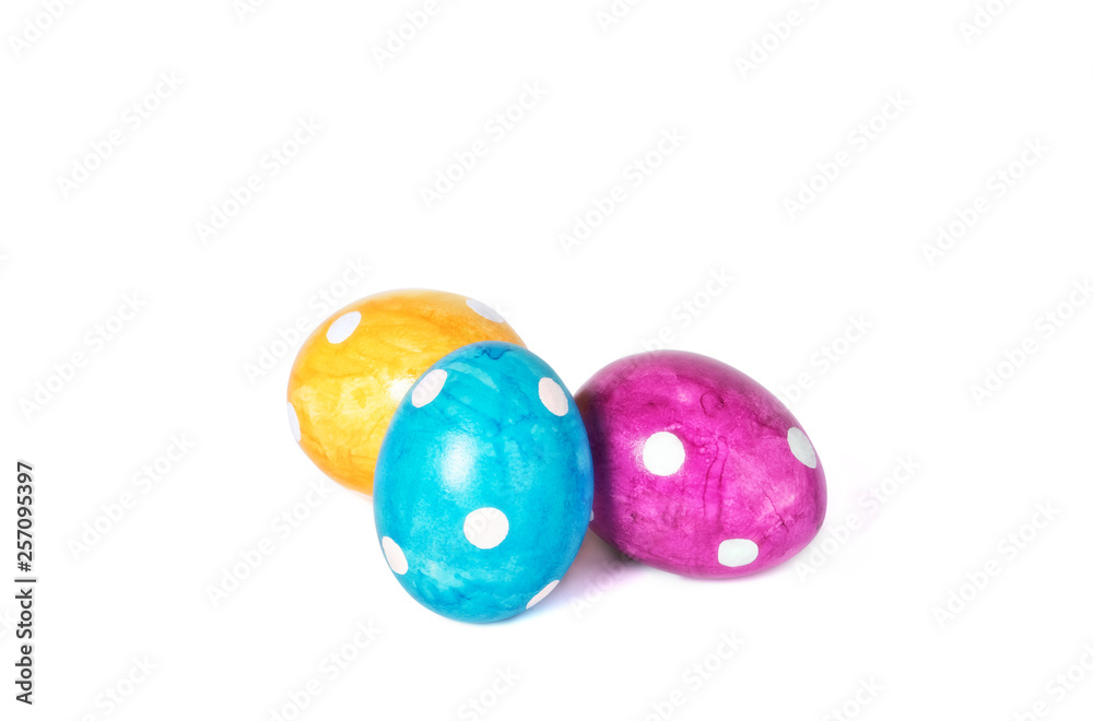 Different decorative Easter eggs isolated on white background Different decorative Easter eggs isolated on white background