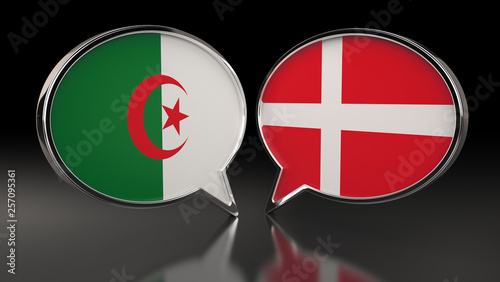 Algeria and Denmark flags with Speech Bubbles. 3D Illustration Free Download Algeria and Denmark flags with Speech Bubbles. 3D Illustration - GFXLoad