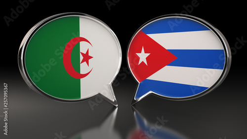 Algeria and Cuba flags with Speech Bubbles. 3D Illustration Free Download Algeria and Cuba flags with Speech Bubbles. 3D Illustration - GFXLoad