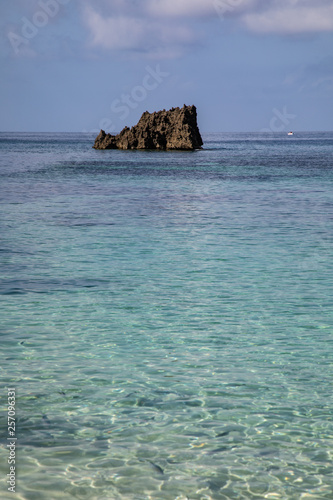 Coral Outcroping in the shallow waters of West Bay, Roatan, Honduras photo