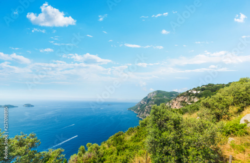 Blue sky over world famous Amalfi Coast © Gabriele Maltinti