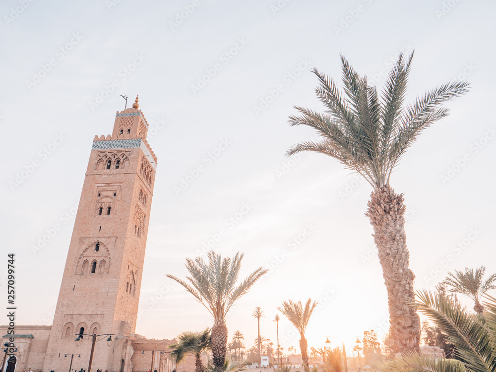 a beautiful mosque in marrakech, morocco