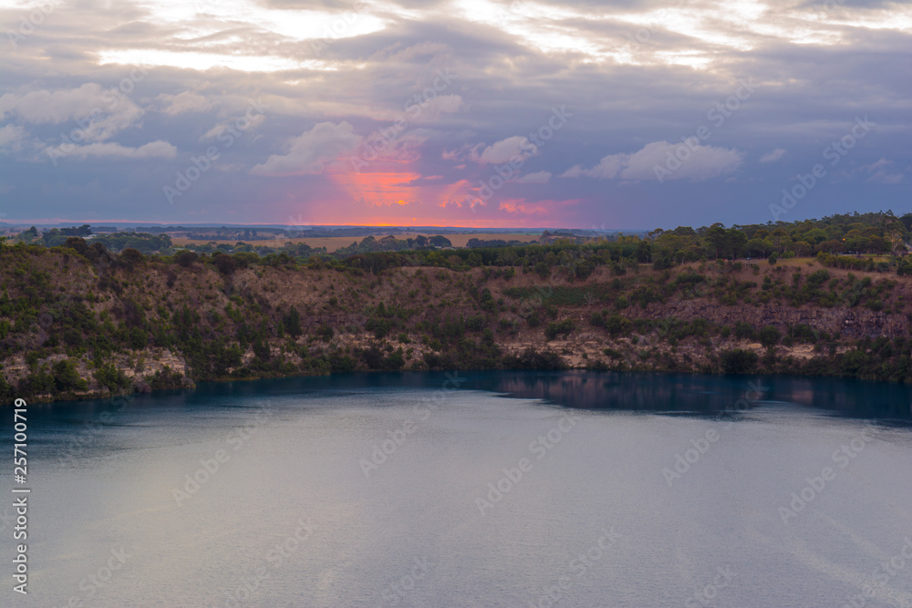 Sunset at Blue Lake, Mount Gambier, South Australia