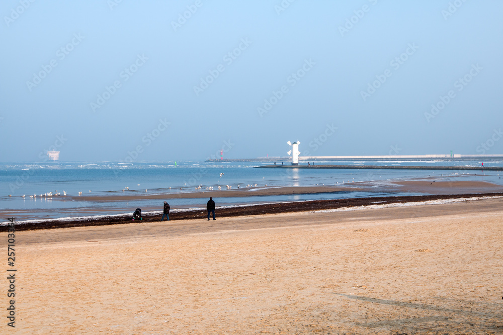 Obraz premium Swinoujscie plaza in the winter