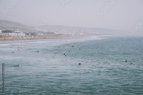 Photography Surfers surfing the Waves of Taghazout at the West Coast of Morocco, Africa