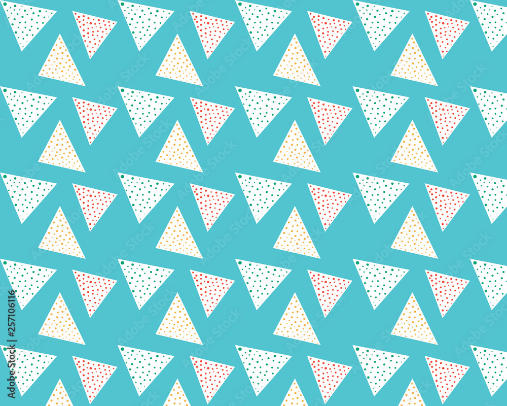 small details triangles colored dots circles on green background small details triangles colored dots circles on green background