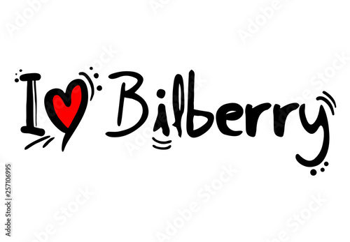 I love bilberry fruit love message