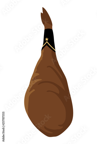 Iberian ham illustration
