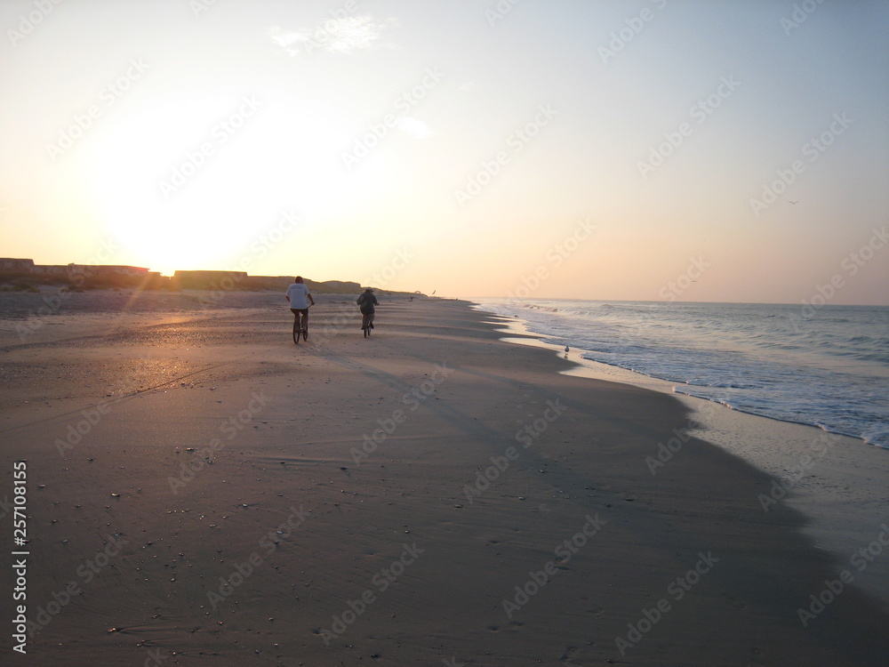 Naklejka premium walk on the beach