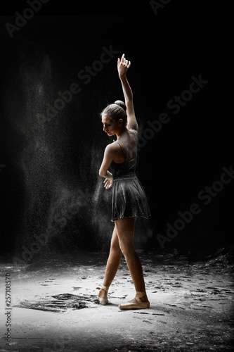 young dancing girl ballerina