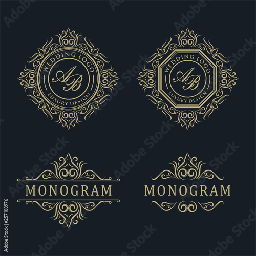 Luxury design set for wedding and decoration