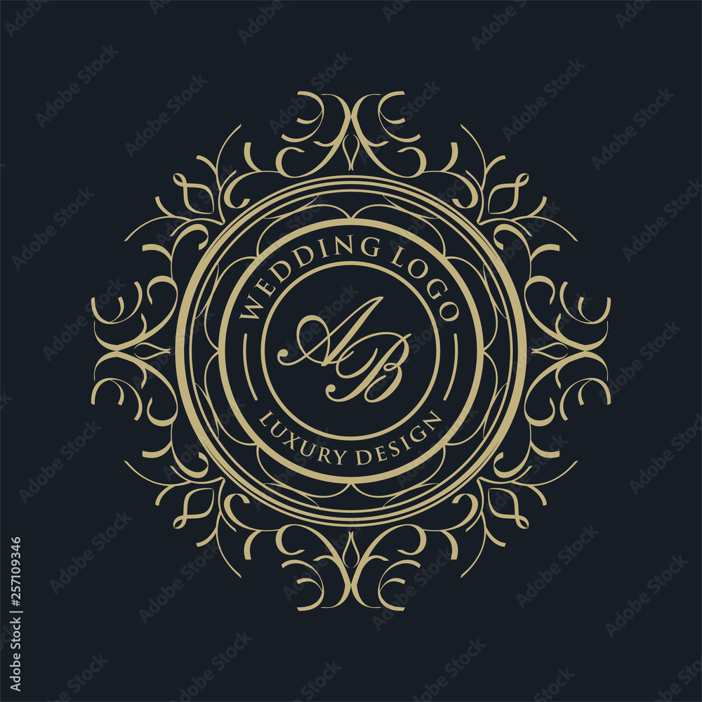 Luxury design set for wedding and decoration Luxury design set for wedding and decoration
