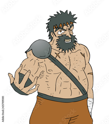 angry barbarian draw