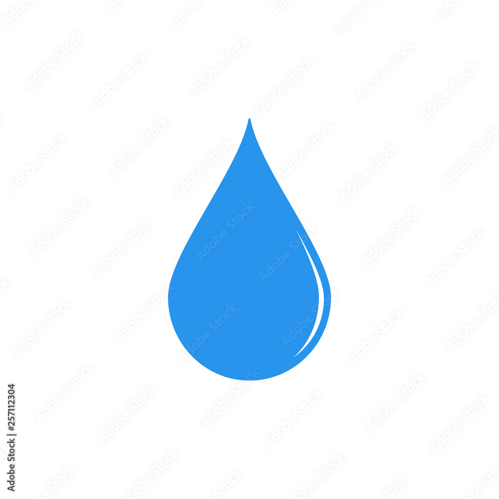 Water drop icon. Flat design. Vector illustration. Isolated. Water drop icon. Flat design. Vector illustration. Isolated.