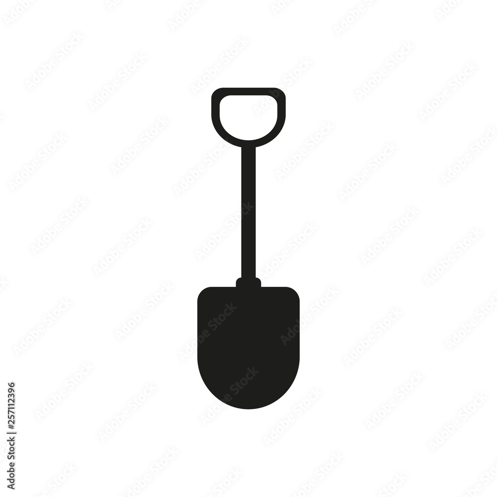 Shovel icon symbol. Premium quality isolated digging element in trendy style. Vector illustration.