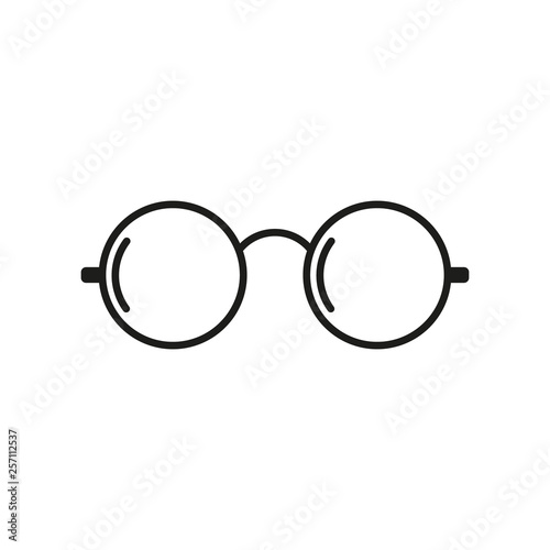 Glasses icon. Vector illustration. 