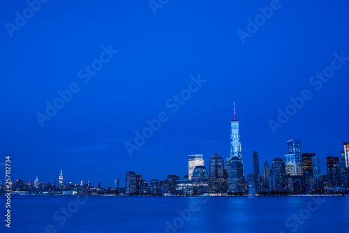 New york skyline at night