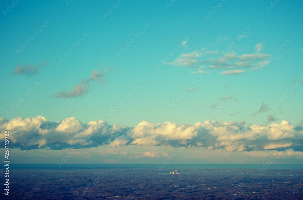 Blue sky with clouds as seen from the Airplane Blue sky with clouds as seen from the Airplane